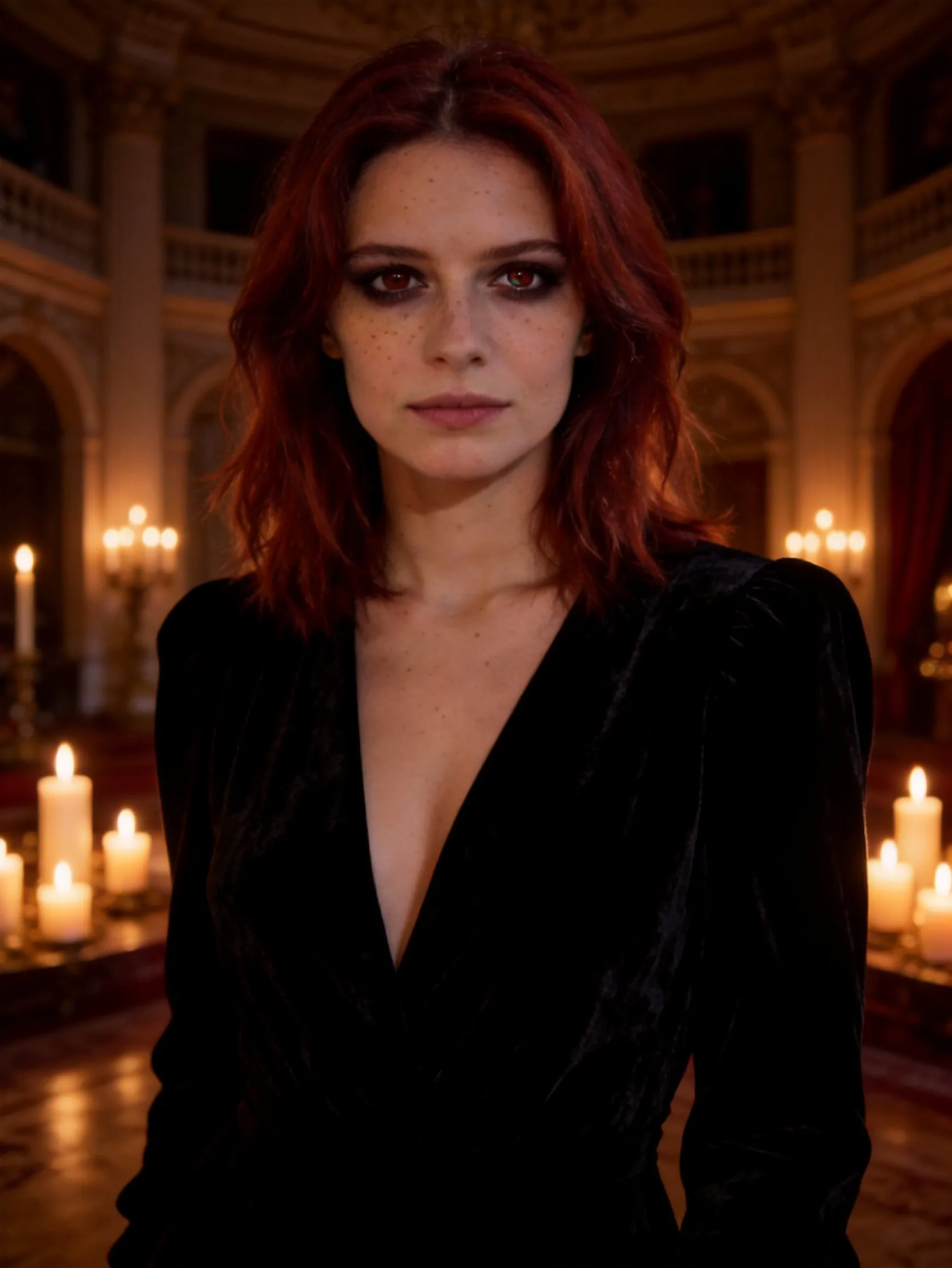 Dark Glam Halloween Style AI Photo