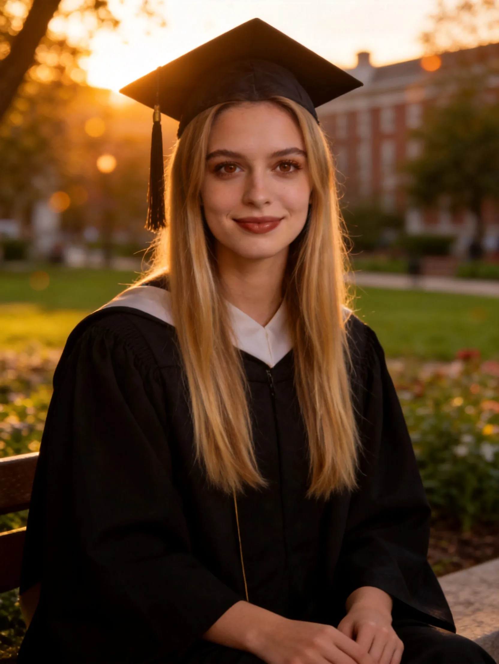 Outdoor Graduation Portrait AI Photo