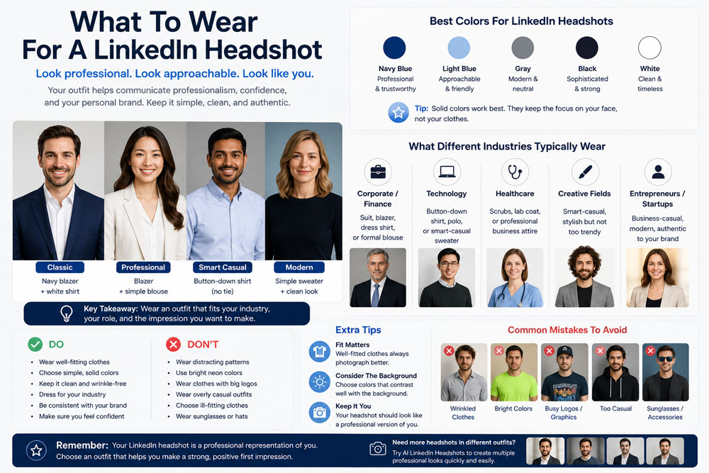 What To Wear For A LinkedIn Headshot: A Complete Guide