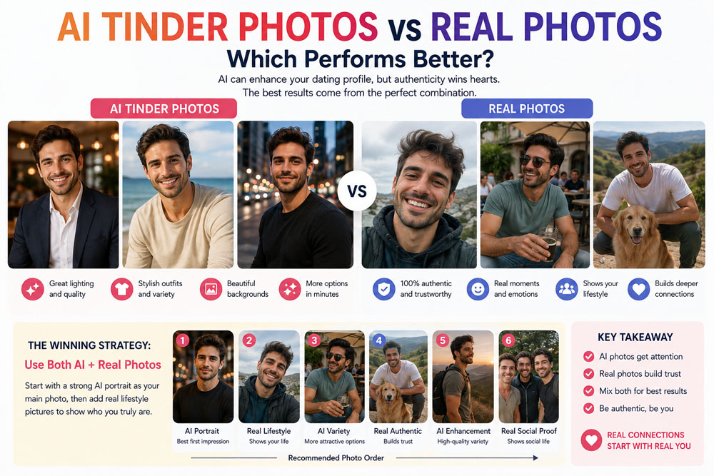 AI Tinder Photos vs Real Photos: Which Performs Better?