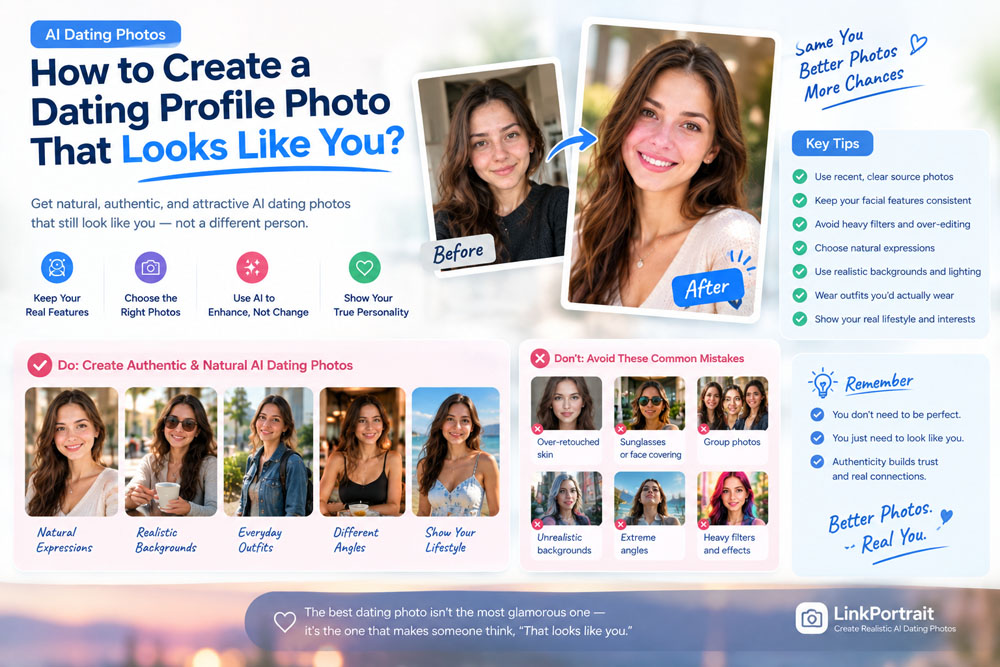 How to Create a Dating Profile Photo That Looks Like You?